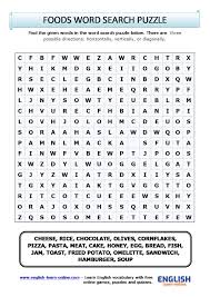Our puzzles are organized by theme and holiday celebrations so you should always find. Foods Vocabulary Word Search Puzzle In English