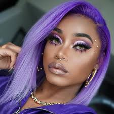 Laurasia Andrea On Instagram Because I Love This Look Can T Wait To Show You Guys What I Have I Purple Hair Black Girl Purple Hair Hair Styles