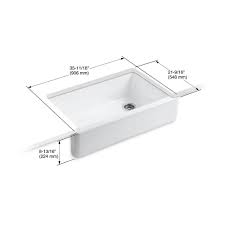 Compare click to add item ceco huntington undermount 36 cast iron double bowl kitchen sink to the compare list. Kohler Whitehaven Undermount Apron Front Cast Iron 36 In Single Bowl Kitchen Sink In White K 6489 Single Bowl Kitchen Sink Farmhouse Apron Kitchen Sinks Sink