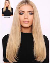#longhair #straighthair #sleekhair #shinyhair #hairstyle. 18 Inch Blonde Clip In Straight Hair Topper Extensions Layla