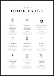 This Poster Contains Nine Different Recipes For Refreshing Classic Cocktails A Super Useful Poster To Have In The Kit Classic Cocktails Cocktails Wine Poster