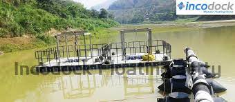 Recent Installation Of Floating Water Pumping Station Dock By Inco Mechel Www Incodock Com Floating In Water Floating Installation