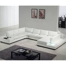 Well, they're just as stunning and stylish. T35 White Bonded Leather Sectional Sofa Set With Light Buy Online In Montenegro At Montenegro Desertcart Com Productid 1991013