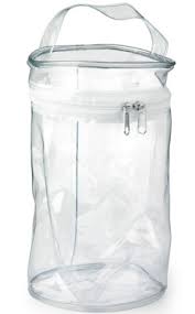 Round Zip Toiletry Bag With Handle In Clear Transparent Before i had these bags it was an absolute nightmare dragging laundry to the laundromat.