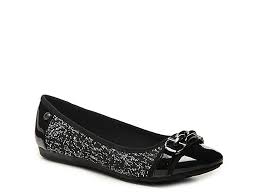 Black And White Ballet Flats Women Alexa Ballet Flat Black White Printed Fabric Women Shoes Peep Toe Flats