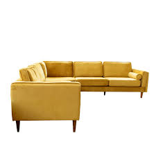 Sofa, yellow upholstery, metal, united states, 1960s. Fordham Corner Sectional Sofa Modern Sectional Sofas Modern Furniture Houston Midinmod Midinmod
