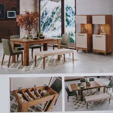 طاولة سفرة طاولة سفرة يوتريد اثاث صالة مطبخ عصري مميز انيق ضيوف طعام مائدة كراسي كنبة تركي تركيا Home Decor Dining Bench Furniture