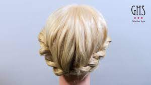 ミディアムボブ 編み込みツイストアップヘアアレンジ twist hairdo ボブ 編み込み アップヘア ボブ アップスタイル