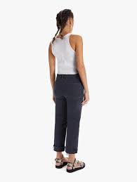 The Scrapper Cuff Ankle Fray The Devil May Care Faded Black Mother Denim
