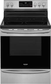 The method to unlock the oven door depends on whether the oven door has been locked in a closed or open position. Frigidaire Gallery 30 Freestanding Electric Range With Air Fry Stainless Steel Gcre3060af