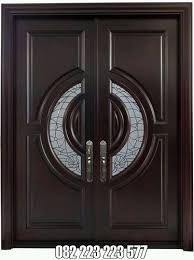 Kami juga menyediakan jasa pelayanan pemesanan produk furniture selain dari produk furniture yang. Pintu Utama Dua Daun Minimalis Kayu Jati Double Front Entry Doors Wooden Door Design Wood Doors Interior