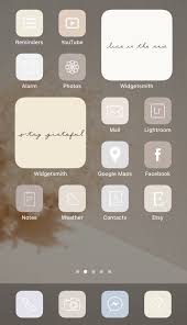 Aesthetic Ios 14 Iphone Home Screen Layout Inspiration App Icon Pack Pink Mauve Neutral App Icon Iphone Home Screen Layout Homescreen