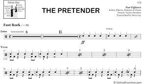 The pretender is a song by the american alternative rock band foo fighters. The Pretender Foo Fighters Drum Sheet Music Onlinedrummer Com
