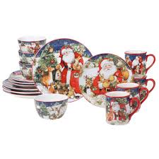 Certified International Magic Of Christmas Santa 16pc Multicolored Earthenware Dinnerware Set Service For 4 89608 The Home Depot Park designs sleigh bells dessert plates (set of 4), multicolor. certified international magic of christmas santa 16pc multicolored earthenware dinnerware set service for 4 89608 the home depot