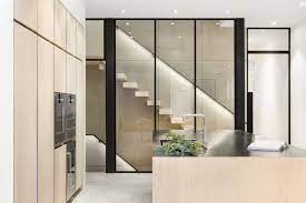 Kitchen With Glass Wall Staircase Reveal Louise Holt Cozinha Ideias