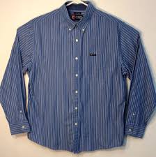 Black And White Striped Button Up Shirt Mens Details About Chaps Men S Button Up Shirt Long Sleeved Easy Care Sz L Blue Black White Stripe Long Sleeve Shirts Shirts Black White Stripes