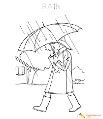 Give this coloring sheet to kids. Rain Coloring Page 02 Free Rain Coloring Page