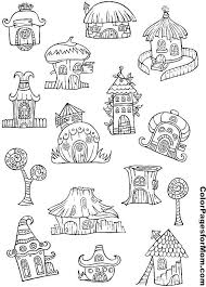 Fairy coloring for adults kids house tale and. Online Coloring Pages Coloring Page Fairy Houses Building Coloring Download And Print Free