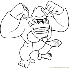 Donkey kong coloring pages for kids. Donkey Kong Coloring Pages For Kids Download Donkey Kong Printable Coloring Pages Coloringpages101 Com
