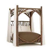 Wood canopy bed full size. Rustic Canopy Bed La Lune Collection