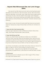 Sejarah kelahiran nabi muhammad saw hingga wafatnya. Doc Sejarah Nabi Muhammad Saw Dari Lahir Hingga Wafat Yogi Yoga Academia Edu
