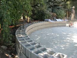 Bring privacy to your outdoor living space with a diy cinderblock wall. Curved Cinder Block Retaining Wall Pantry Outdoor Terraced Patio Ideas Cinder Block Garden Cinder Block Garden Wall