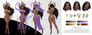 bootybear, vexoria the sun eater, indie virtual youtuber, absurdres,  concept art, highres, 1girl, anklet, arms up, ass, barefoot, belly dancer,  biting, breasts, cleft of venus, completely nude, curvy, dark-skinned  female, dark skin,
