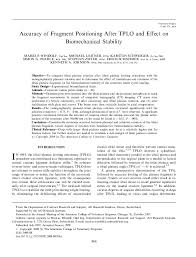 Pdf Accuracy Of Fragment Positioning After Tplo And Effect