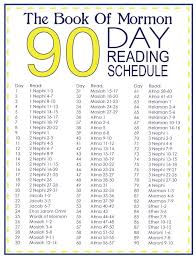 90 Day Book Of Mormon Reading Schedule Book Of Mormon