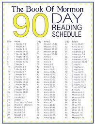 90 day book of mormon reading schedule book of mormon