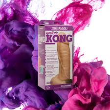 Buy Vac-U-Lock - Kong 8.5 Realistic Cock with Balls and Pubic Hair Dildo  White Online!