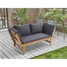 Check spelling or type a new query. Banquette De Jardin En Bois D Acacia Fsc 2 Places Kayda Avec Coussins Cdiscount Jardin