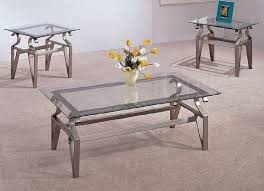 Find quality manufacturers & promotions of furniture find the best chinese coffee table set glass suppliers for sale with the best credentials in the above search list and compare their prices and buy. 3 Piece Brushed Chrome Coffee Table Set Glass Tops Coffee Table And 2 End Tables Amazon Ca Home Kitchen