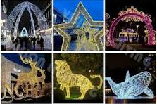 LED Santa Claus with Deer Sleigh Light Cinderella Horse ...