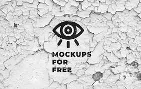 Download Logo On Cracked Texture Wall Mockup Mockups For Free