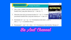 Contoh soal perpangkatan dan bentuk akar Uji Kompetensi 2 No 1 5 Matematika Kelas 9 Bab 2 Persamaan Dan Fungsi Kuadrat Youtube