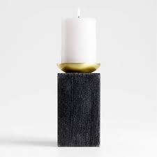 Featuring an extending accordion arm and a pivoting. Sain Tall Black Marble Pillar Candle Holder Crate And Barrel
