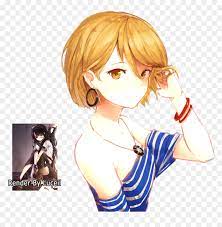 The thick layers are styled to frame. Cute Anime Hairstyles Short Hair Women Hairstyles Png Cute Anime Girl Short Hair Transparent Png Vhv