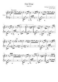 Fur Elise Beethoven Sheet Music For Piano Solo Musescore Com Jeder, der piano lernt, möchte es spielen. fur elise beethoven sheet music for
