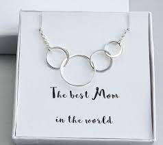 Mother S Day Gift Mother Of Three Necklace Mom Gift From Etsy Mother Gifts Mom Jewelry Daughter Necklace
