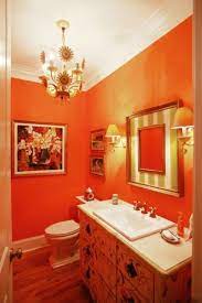 Browse amazing ideas from hgtv fans and bloggers to redecorate your bathroom on a budget. Orange Bathroom Decorating Ideas Interior Design Orange Bathroom Decor Fall Bathroom Decor Orange Bathrooms
