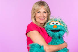 Hailing from mexico, her full name is rosita, la monstrua de las cuevas (rosita, the monster of the caves).1 she is five years old,2 and celebrates her birthday on december 7. Dr Jill Biden Rosita The Muppet Talk Military Diversity On Sesame Street People Com