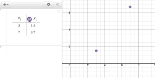 connecting coordinate points desmos