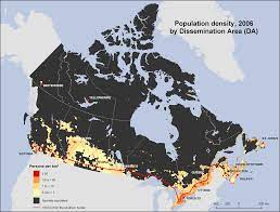 Le Canada Est Vraiment Vide Cartes Cartographie Geographie