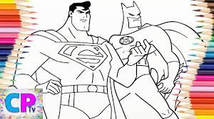 Click on the colouring page to open in a new window and print. Superman And Batman Coloring Pages Superheroes Waits For Villains Drawing Of Superman And Batman Youtube