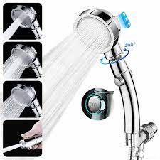 Brushed nickel bathroom hand held shower head with 1.5m shower hose lhh137. China Handheld Shower Head With Hose 3 Spray Settings High Pressure Shower Heads With On Off Switch Detachable Shower Head China Hand Shower Head Shower Head
