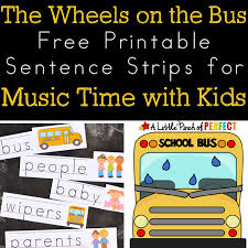 the wheels on the bus free printable sentence strips