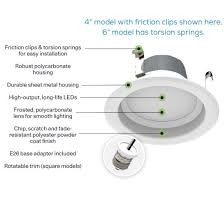 The diffuse lens provides shielding to the source and wet location listing. Rab R6r8830120ws 6 8 Watt Led Retrofit Downlight Dimmable Smooth Trim 3000k 879 Lumens 120v Prolighting