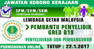 Institut penyelidikan perhutanan malaysia (frim) lokasi kekosongan: Jawatan Kosong Lgm 2017 Pembantu Penyelidik Q19 Jawatan Kosong Terkini Negeri Sabah