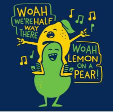 Woah We Re Halfway There Woah Lemon On A Pear Funny Tank Tops Funny Tanks Kids Tshirts